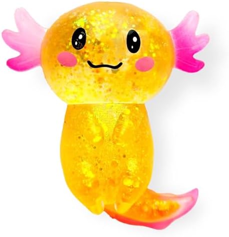 Orange Axolotl Squishy Slow Rising Soft Squeeze Stress Toy