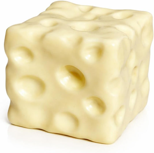 Smooth ivory cream cheese squishy cube