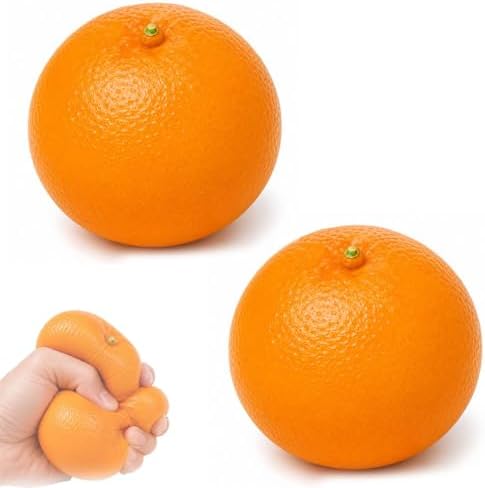 2 pack orange squishy realistic slow rising squeeze toys
