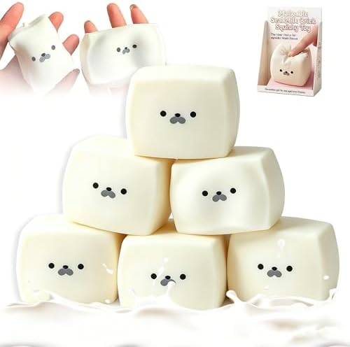6 pack milk carton squishy bulk soft squeeze fidget set