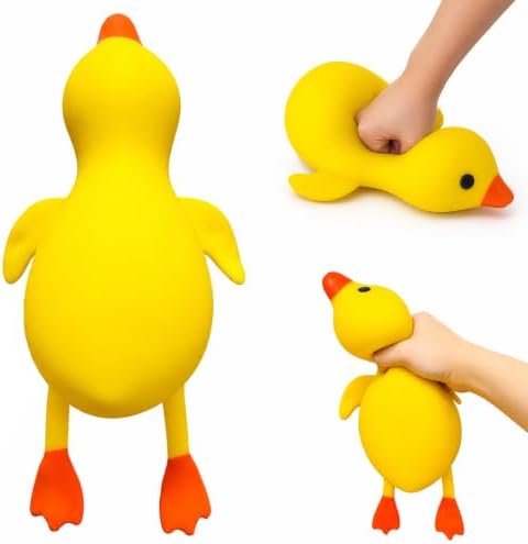 Chubby yellow duck squishy soft squeeze stress toy