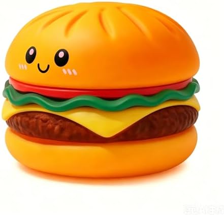 Jumbo kawaii hamburger squishy with a smiley face