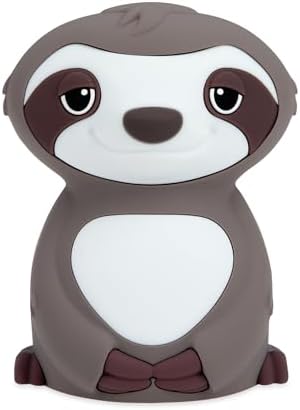 Brown sloth squishy night light soft silicone squeeze sloth