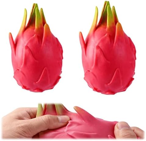 Red dragon fruit squishy 2 pack squeeze stress relief toy