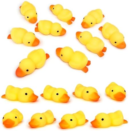 Mini duck squishy 9 pack of yellow mochi ducks