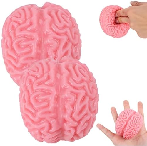 Small brain squishy 2 pack mini pink squeeze fidget toys