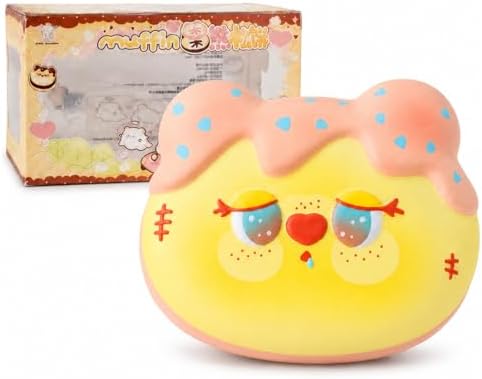 Pink muffin bear squishy jumbo slow rising sensory toy