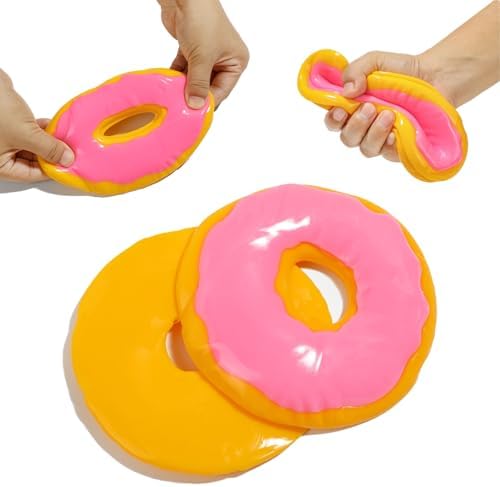 Pink sensory donut squishy stress ball