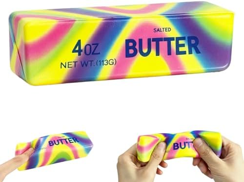 Neon swirl butter squishy bright slow rising sensory toy