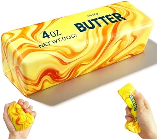 Orange marbled butter stick squishy