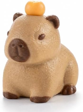 Mochi capybara squishy with bun kawaii squeeze toy