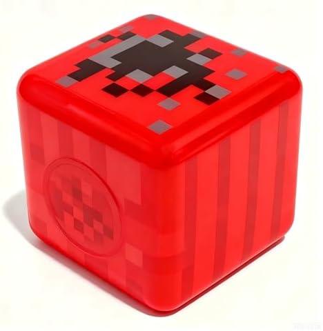 Red pixelated TNT cube squishy block