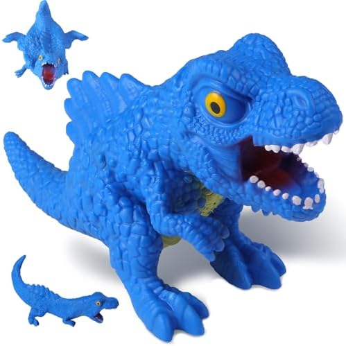 Blue T-rex dinosaur squishy soft squeeze stress toy