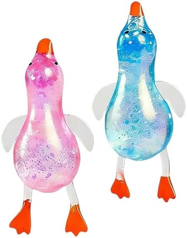 Glitter duck squishy sparkle slow rising squeeze stress relief toy