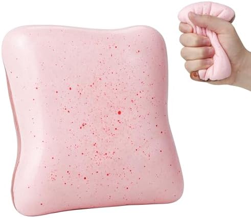 Pink speckled toast bread squishy