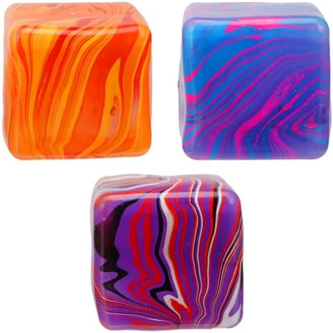Marble swirl ice cube squishy 3 pack squeeze stress toys