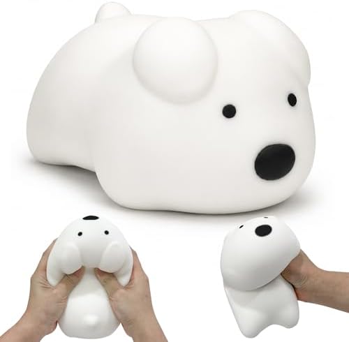 Jumbo white puppy dog squishy soft slow rising squeeze toy