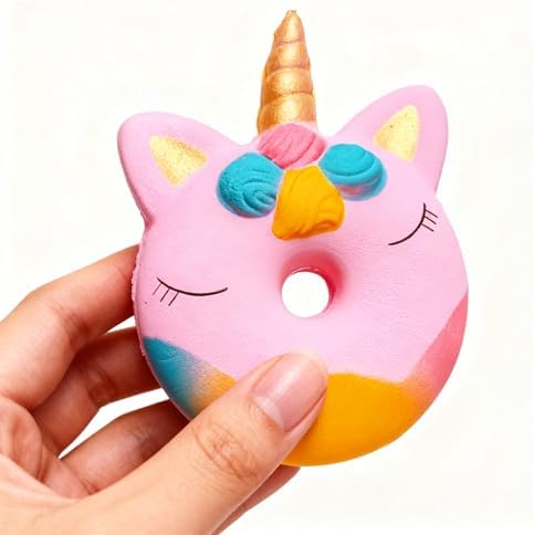 Scented pink slow rise donut squishy