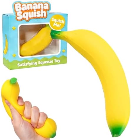 Realistic banana squishy slow rising moldable stress relief toy