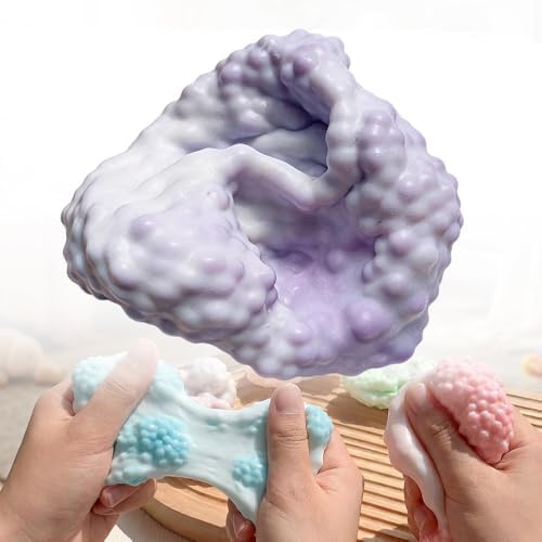 Lavender jumbo marshmallow squishy moldable squeeze fidget toy