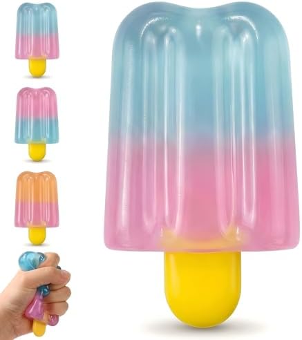 cotton sky blue pink ice cream squishy popsicle