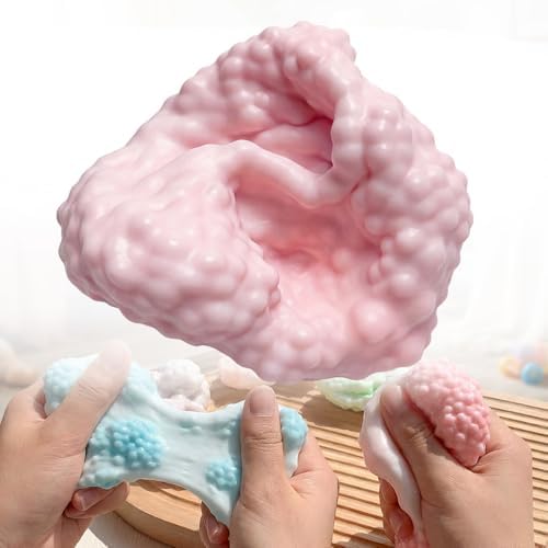 Pink jumbo marshmallow squishy slow rising moldable stress ball