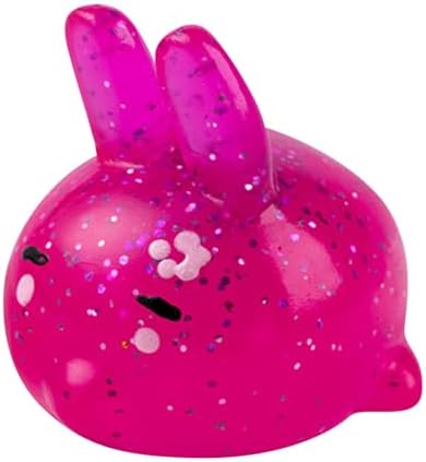 Mini pink sparkle bunny squishy slow rising squeeze fidget toy