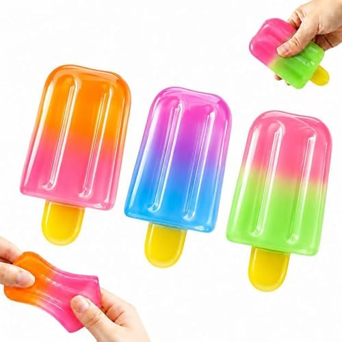 Lifelike ice cream squishy 3-pack multicolor