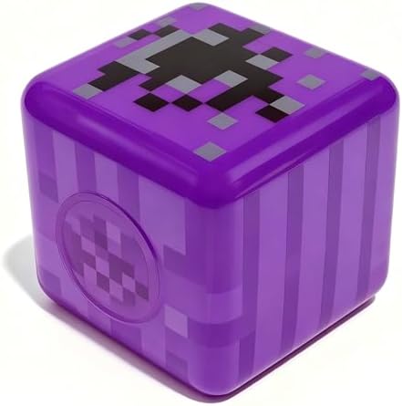 Purple pixelated TNT cube squishy block