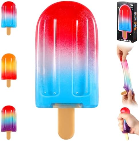 Red white and blue popsicle ice cream squishy toy