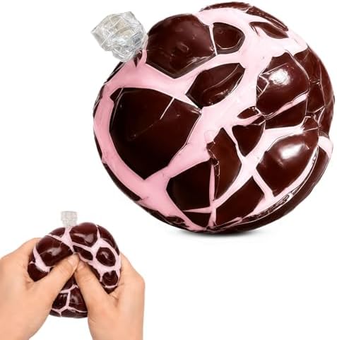 Strawberry pink chocolate crackle squishy stress ball squeeze toy