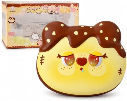 Chocolate muffin bear squishy jumbo slow rising squeeze toy