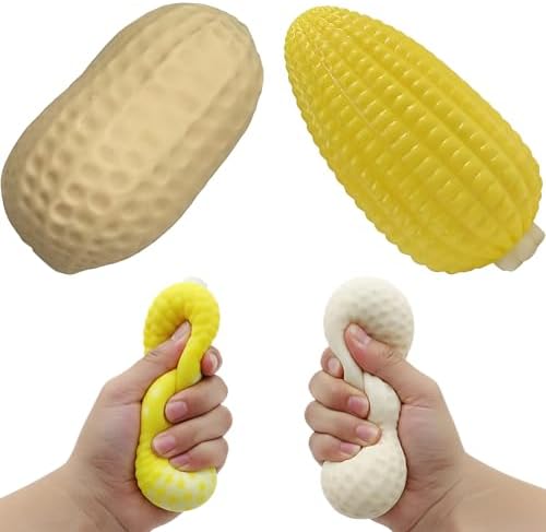 Soft corn squishy and peanut combo scented squeeze pack