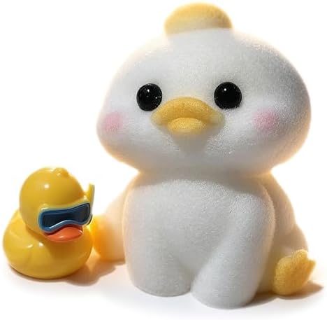 Velvet white chick squishy with duck friend
