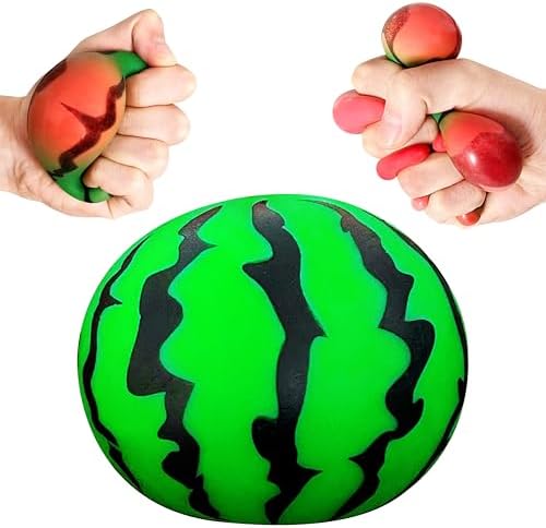 Color changing watermelon squishy squeeze ball green to red