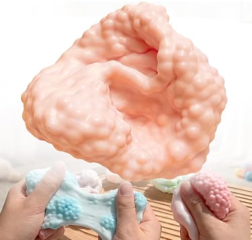 Peach jumbo marshmallow squishy moldable squeeze stress ball