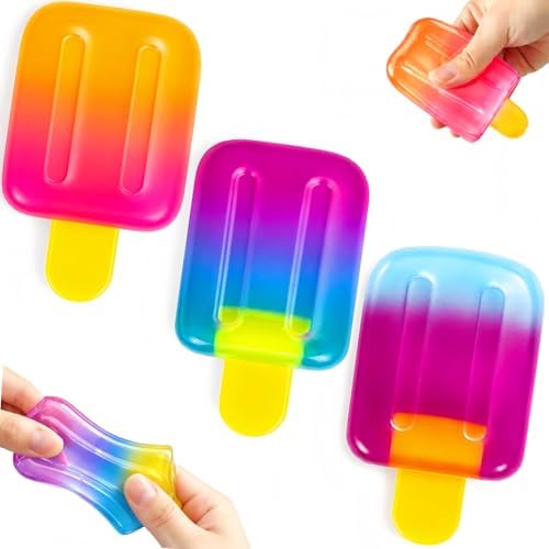 Soft ice cream squishy 3-pack popsicle fidget toys