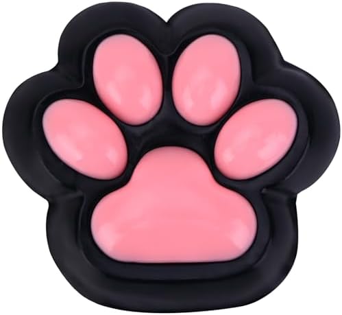 Black and pink cat squishy paw