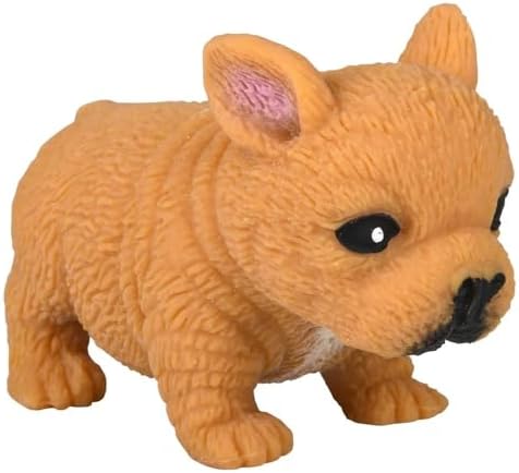 Tan French bulldog stretchy textured dog squishy