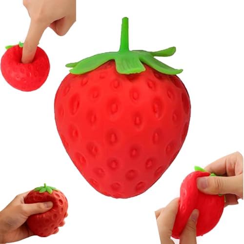 Soft strawberry squishy slow rising squeeze fidget stress toy