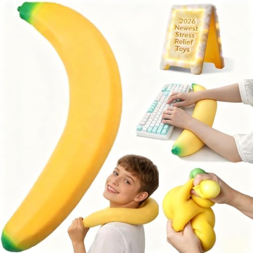 Big banana squishy 18 inch giant slow rising squeeze stress toy