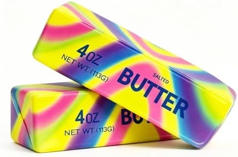Rainbow tie dye butter squishy two pack