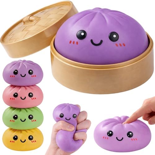 Smiley dumpling squishy slow rising stress relief toy