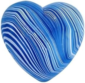 Blue marble swirl heart squishy squeeze ball