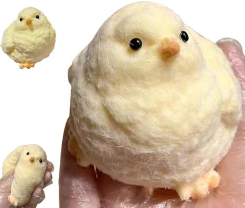Chunky white chick squishy soft squeeze toy