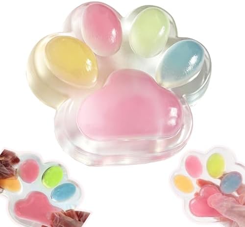 Rainbow pastel jumbo cat squishy paw slow rising jelly toy