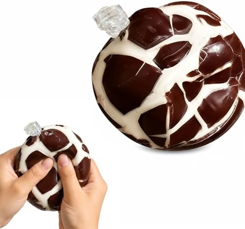 White chocolate marble crackle squishy stress ball squeeze toy