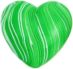 Green marble swirl heart squishy stress ball