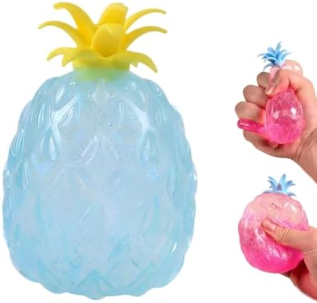 Blue glitter pineapple squishy stress relief toy