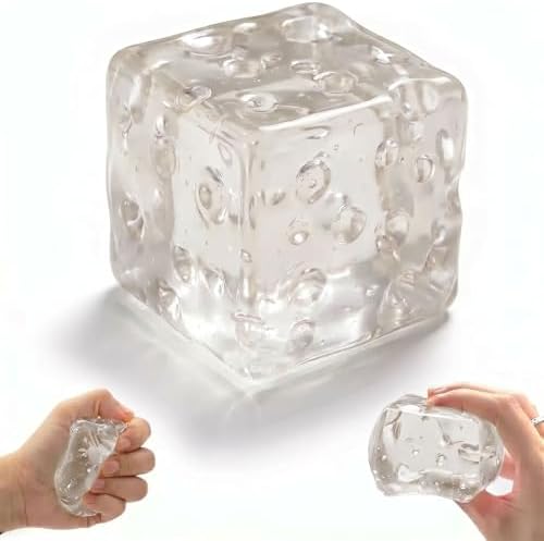 White cream cheese squishy holey cube